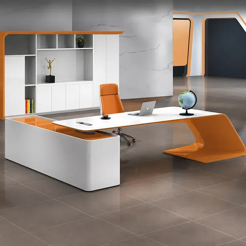Painted Executive Desk Modern Simple Manager Office Table Personalized Supervisor Workstation for Boss President
