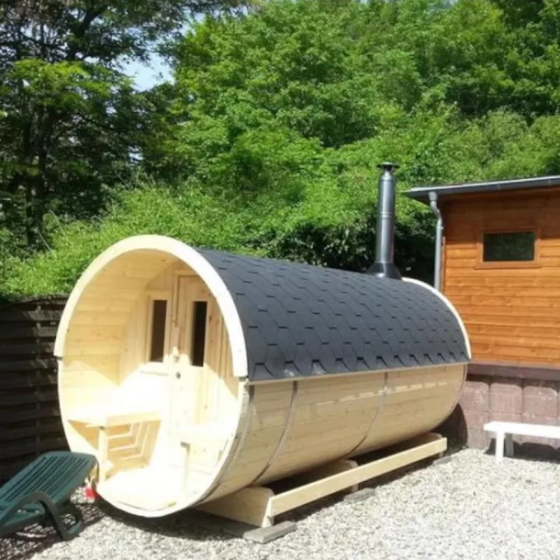 Outdoor barrel-shaped movable wooden cabins, homestays, hotels, and villas in a new Chinese style