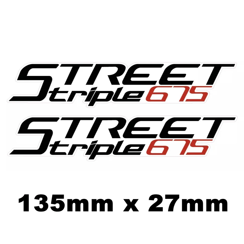 135mm x 27mm Motorcycle Die Cut Vinly Fairing Stickers Decals For Triumph Street Triple 675