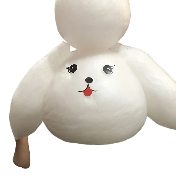 식품 접촉 등급 120개 솜사탕 스티커 만화 토끼 눈 입 (식용 아님) 솜사탕 제조기용