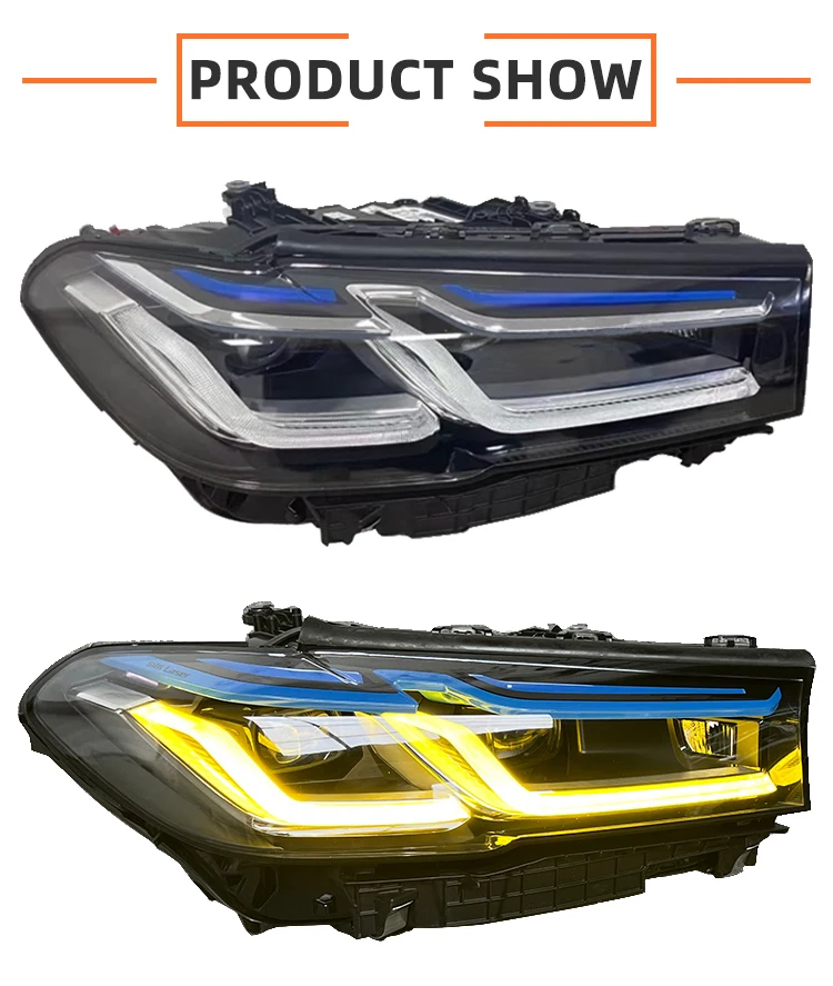 MJ for 5 Series G38 G30 540i Lci Headlight 2018 2022 G30 Head Light Upgrade M5 LED Headlamp DRL RUNNING LIGHT