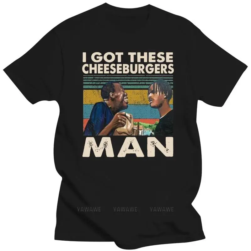 New fashion brand teeshirt Menace Ii Society I Got These Cheeseburgers Man Classic vintage T-Shirt male short sleeve black top