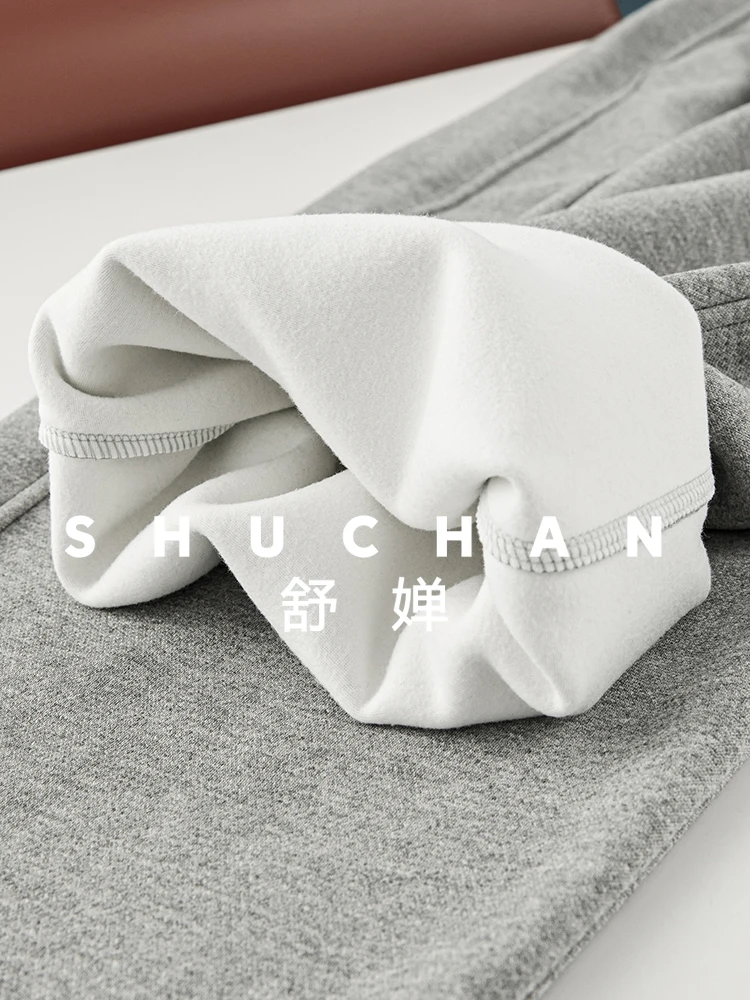 Gray sweatpants women's fleece thickened casual banana sweatpants loose scimitar wide-leg pants autumn and winter