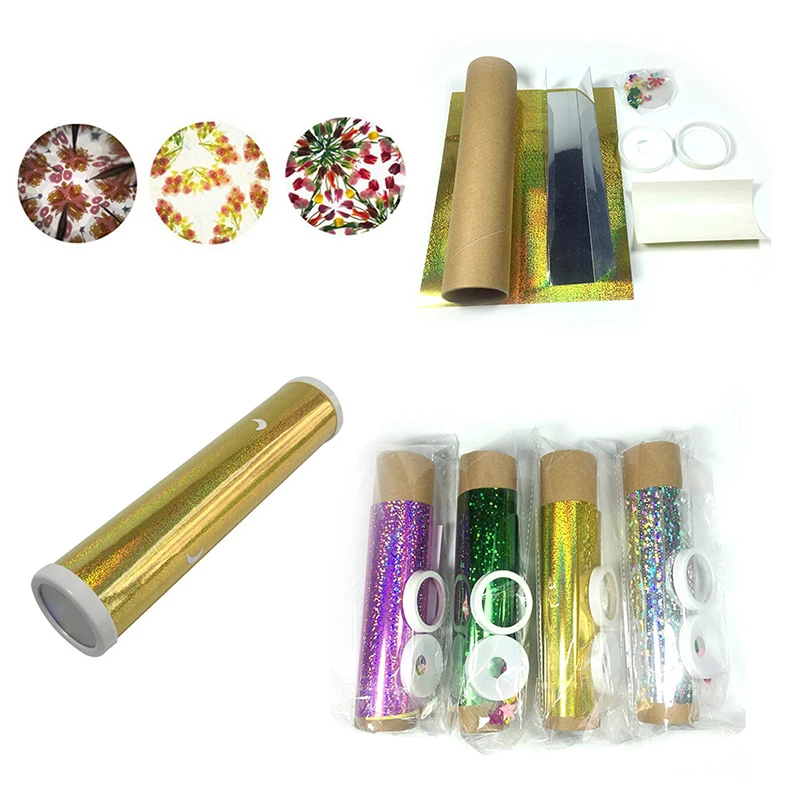 DIY Colored Rotating Kaleidoscope Kits Science Educational Craft Kid Toys