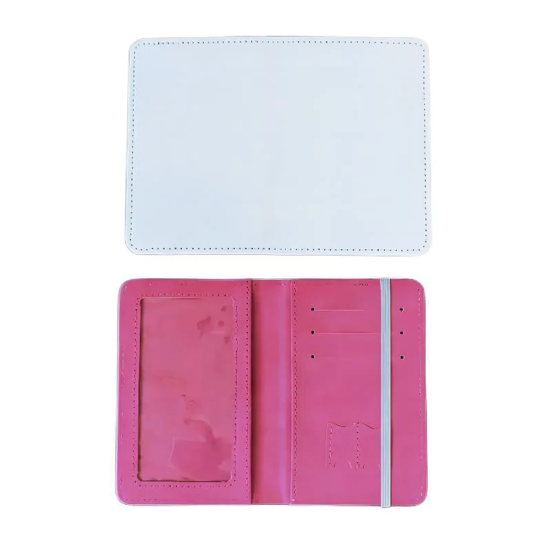 فارغة التسامي غطاء جواز السفر ، الوجهين الطباعة حافظة جواز سفر جلدية ، DIY بها بنفسك حافظة جواز السفر ، المواد الاستهلاكية فارغة ، 4 قطعة/الوحدة ، شحن مجاني #5