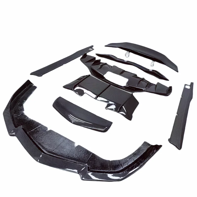 

True carbon fiber DM style front bumper edge side skirt rear diffuser spoiler for Lamborghini Aventado LP700 LP720 body kit