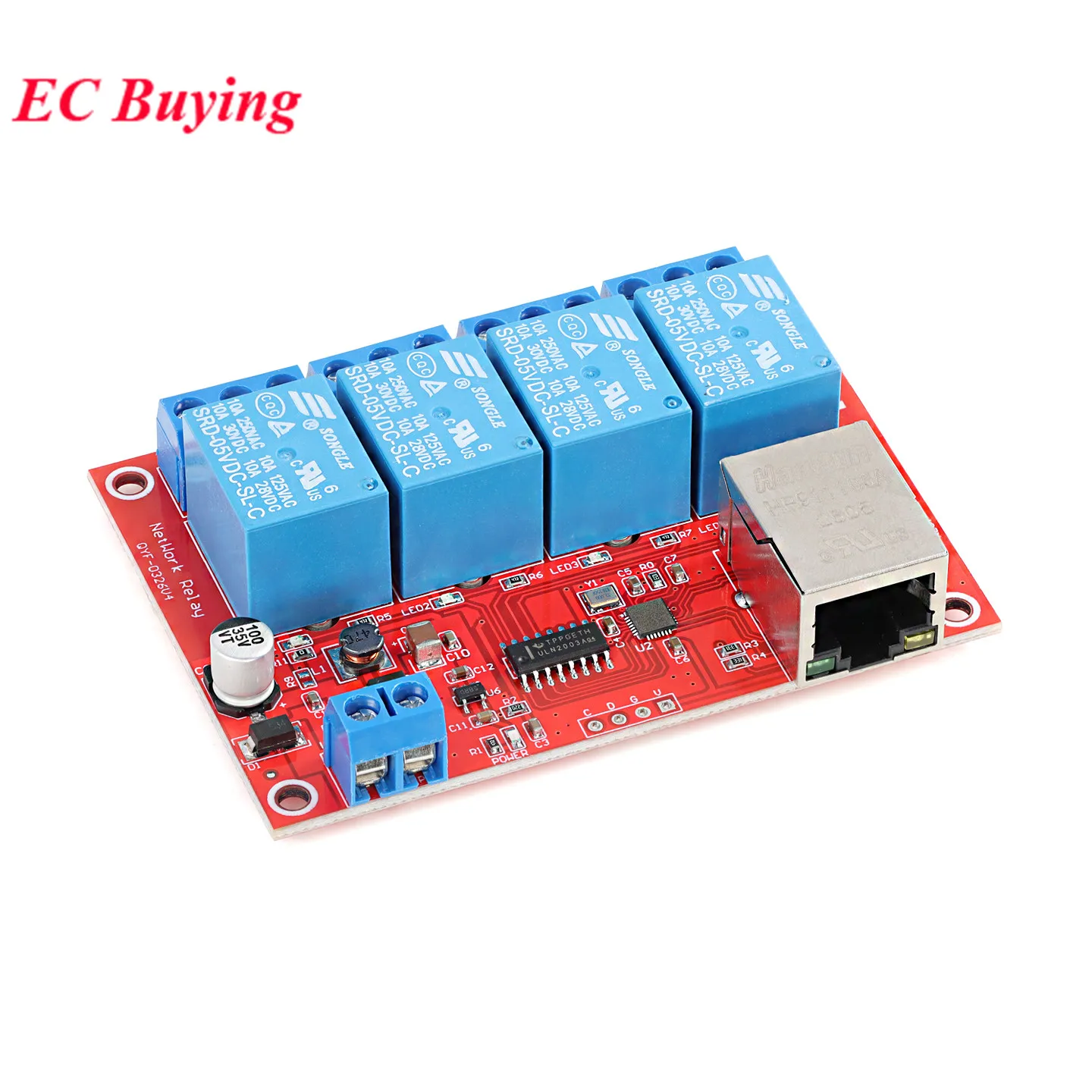 Embedded Web-based 4 Channel Way Multi-functional Network Relay Module Supports HTTP TCP MQTT Protocols WEB Server Power Supply view 3