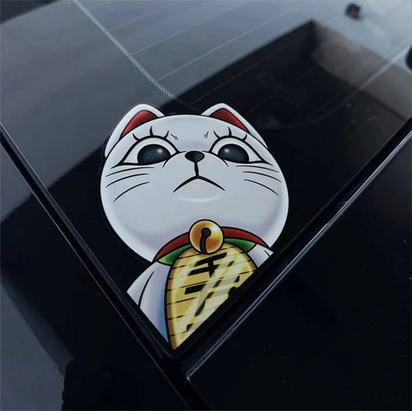 Автомобильные наклейки на переднюю шестерню, заднее лобовое стекло, люк на крыше, высокоскоростные автомобильные наклейки, забавные декоративные наклейки Lucky Cat, виниловые наклейки для автомобиля