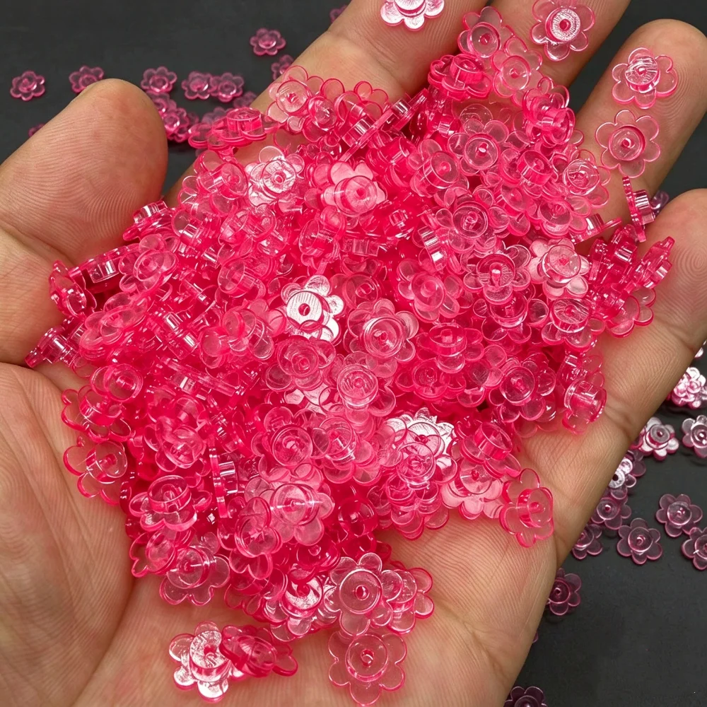 10mm 6 Petal Flower Particles 100g Crunchy Heart Shape Squeeze Ball Fillers Slime Fillers Pinch Stuffing Building Blocks Adult