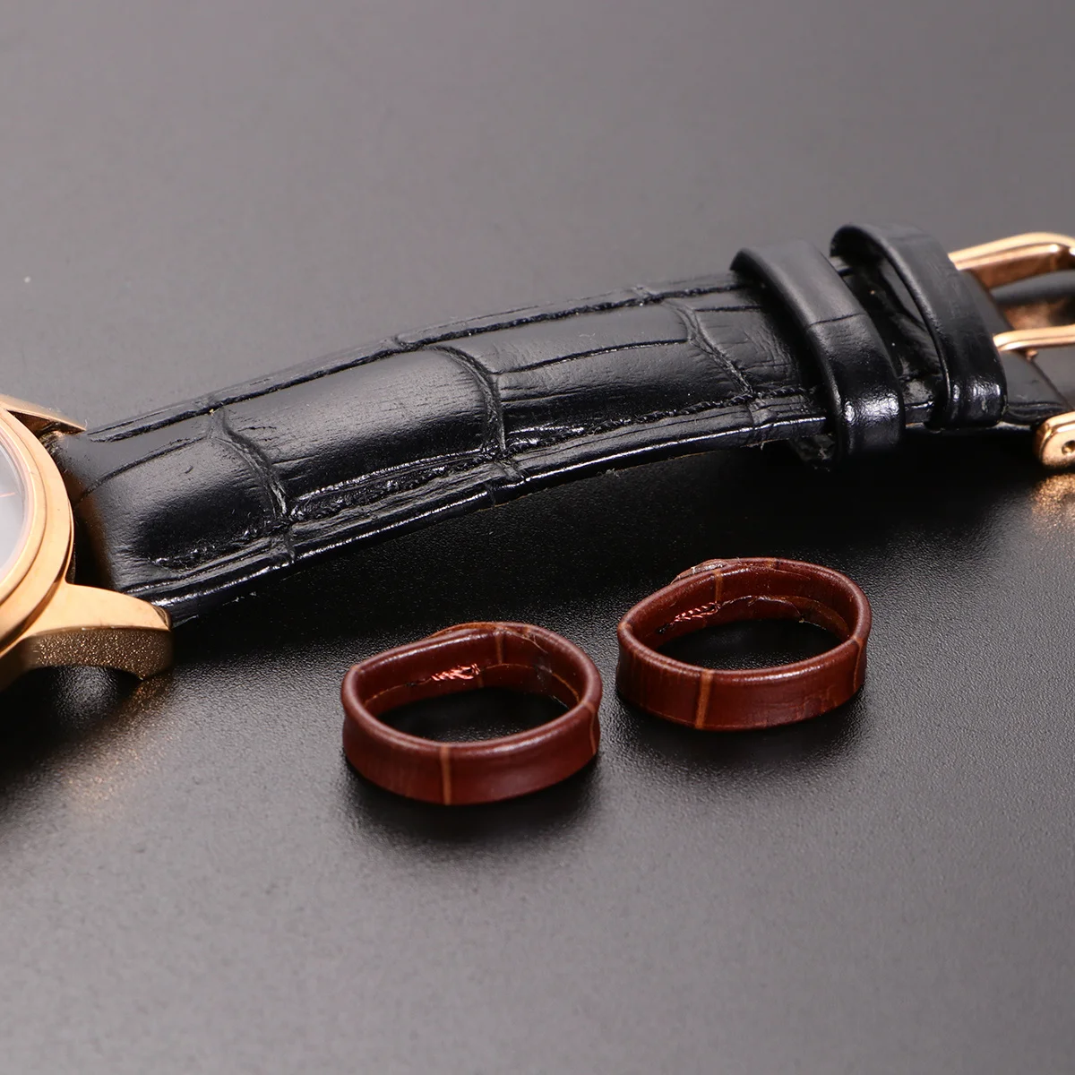 

6pcs 18Mm Premium Watch Band Loop Replacement Durable Strap Holder For Watches Brown Watch Strap Loop Bands Holder For