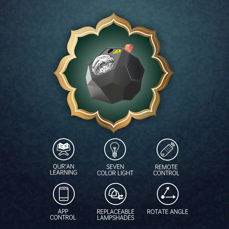 الإسلامية مسلم القرآن أذان القرآن مشرق ضوء الليل مصباح العربية سمّاعات بلوتوث اللاسلكية المحمولة المقدسة رمضان Mini Caixa De Som