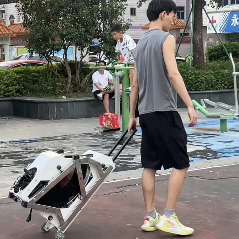 Small automatic serve two or three points ball return device basketball hine car
