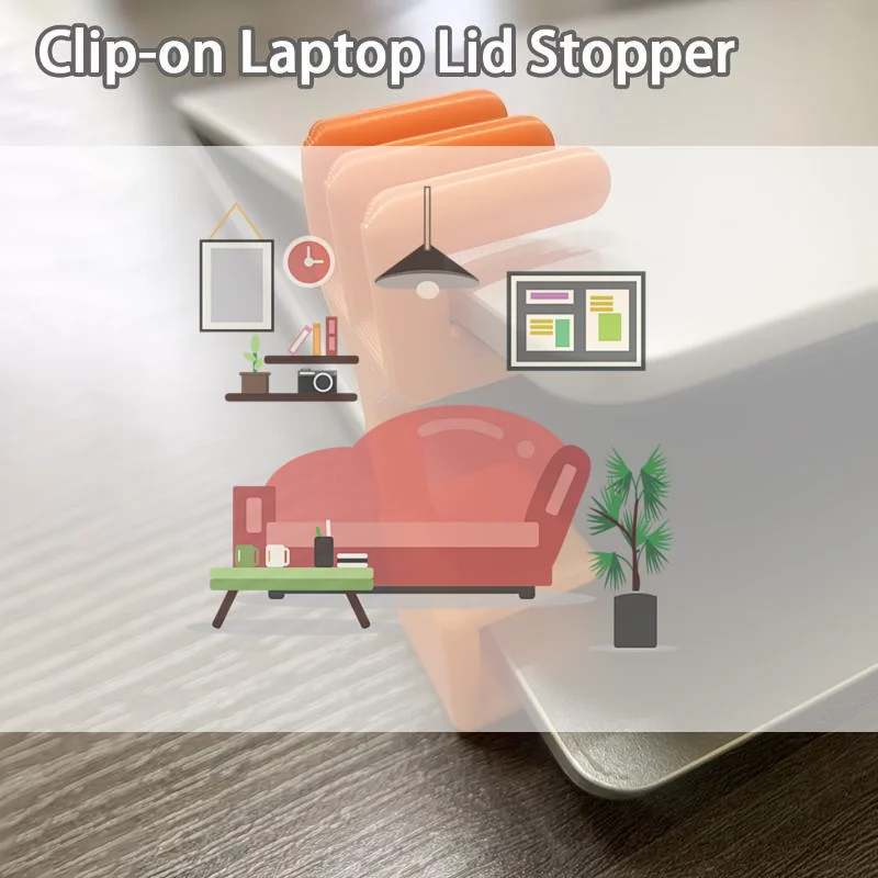 Portable Anti-Closing Laptop Stand & Cooling System Universal, Lid Stopper For Screen, Perfect For Home Office Business Travel