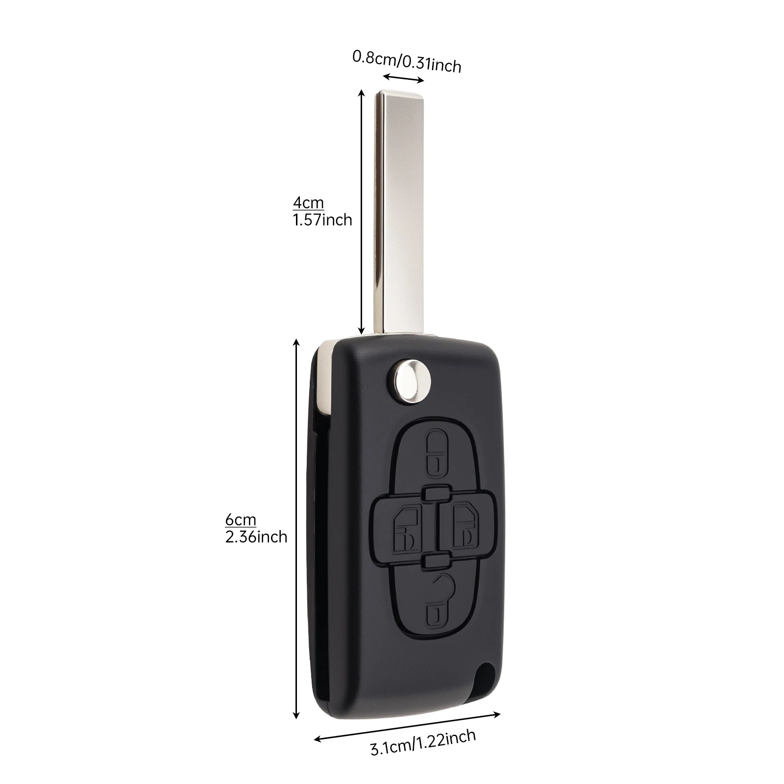 2/3/4 Buttons Car Replacement Flip Key Fob Case Fit for Peugeot 207 307 308 407 607 807 Citroen C2 C3 C4 C5 C6 Car Key Shell
