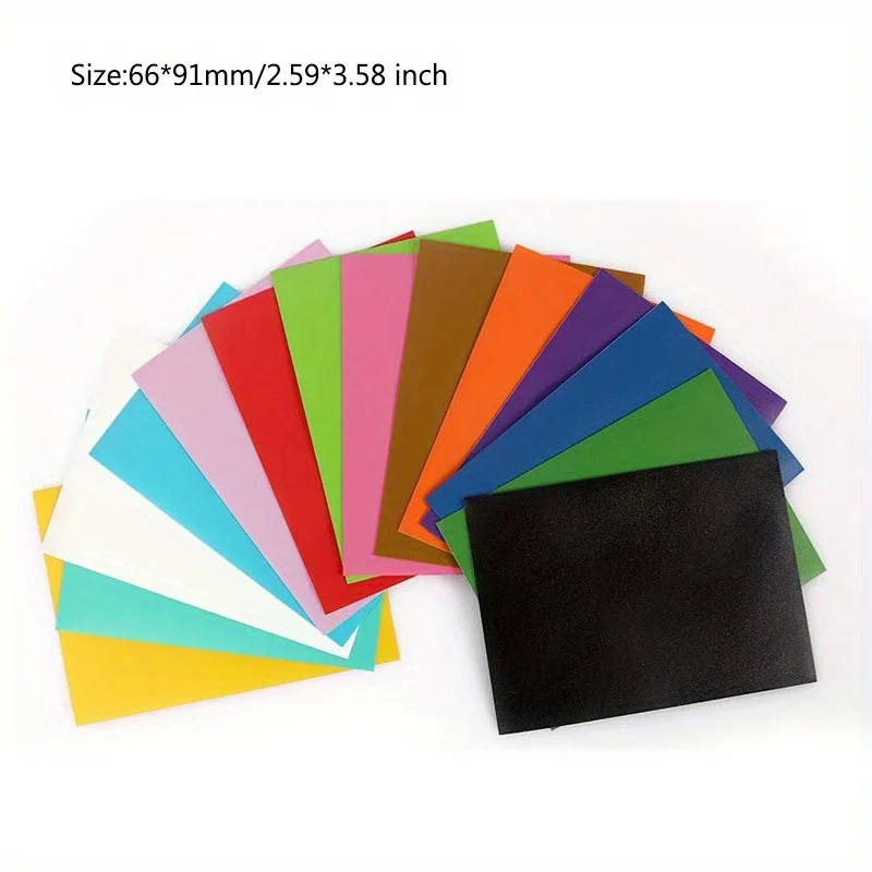 100pcs/set Color Frosted  Card Holder 66x91mm Matte Card Sleeves Protector Game Cards Thickness 0.2mm Flat opening film Souvenir