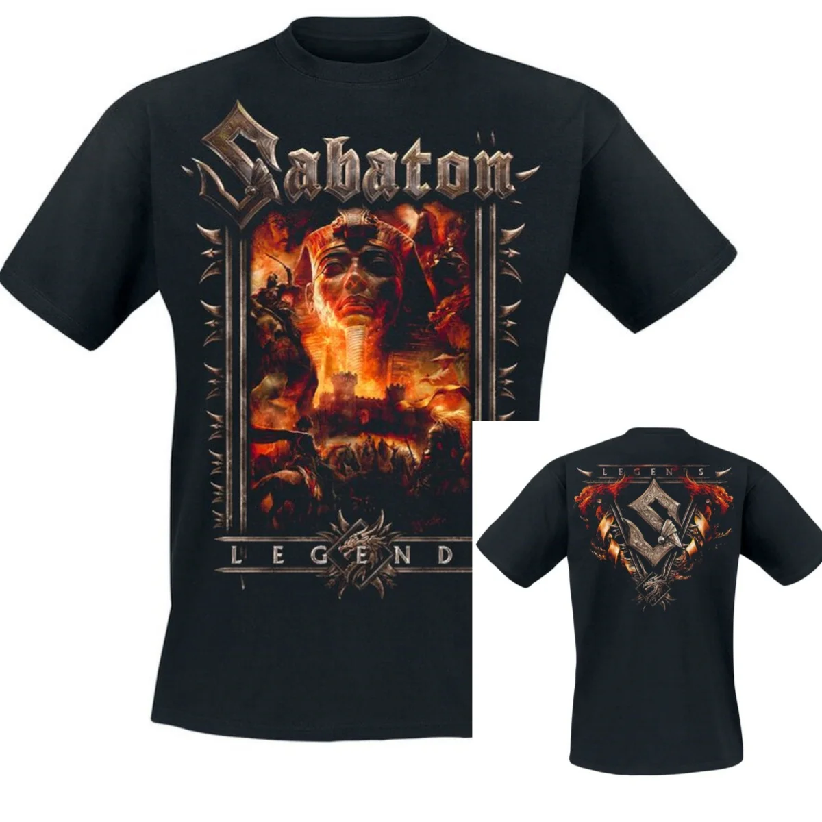 Logo Sabaton T-Shirt Herren Damen Vintage Metal Rock Band Grafik-T-Shirt Baumwolle Sommer Streetwear Top – Detail 7