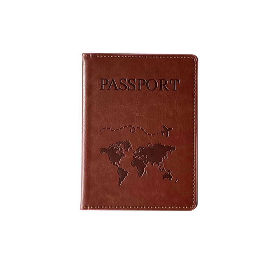 Soporte para pasaporte de PU colorido, funda protectora para pasaporte de viaje, identificación, tarjetero de crédito