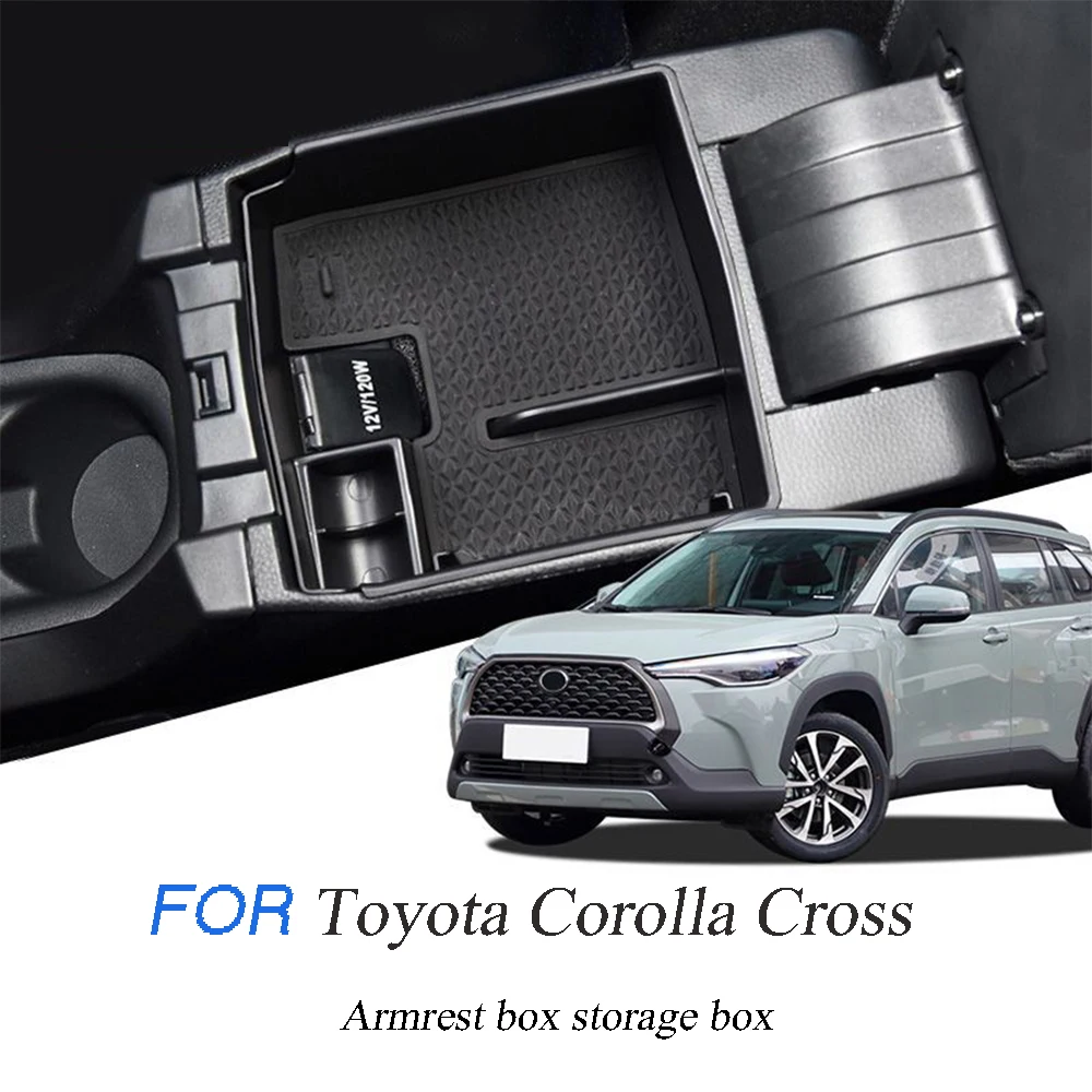 

ABS Car Center Console Armrest Box Storage For Toyota Corolla Cross 2022 2023 Storage box behind the screen Box Stowing Tidying