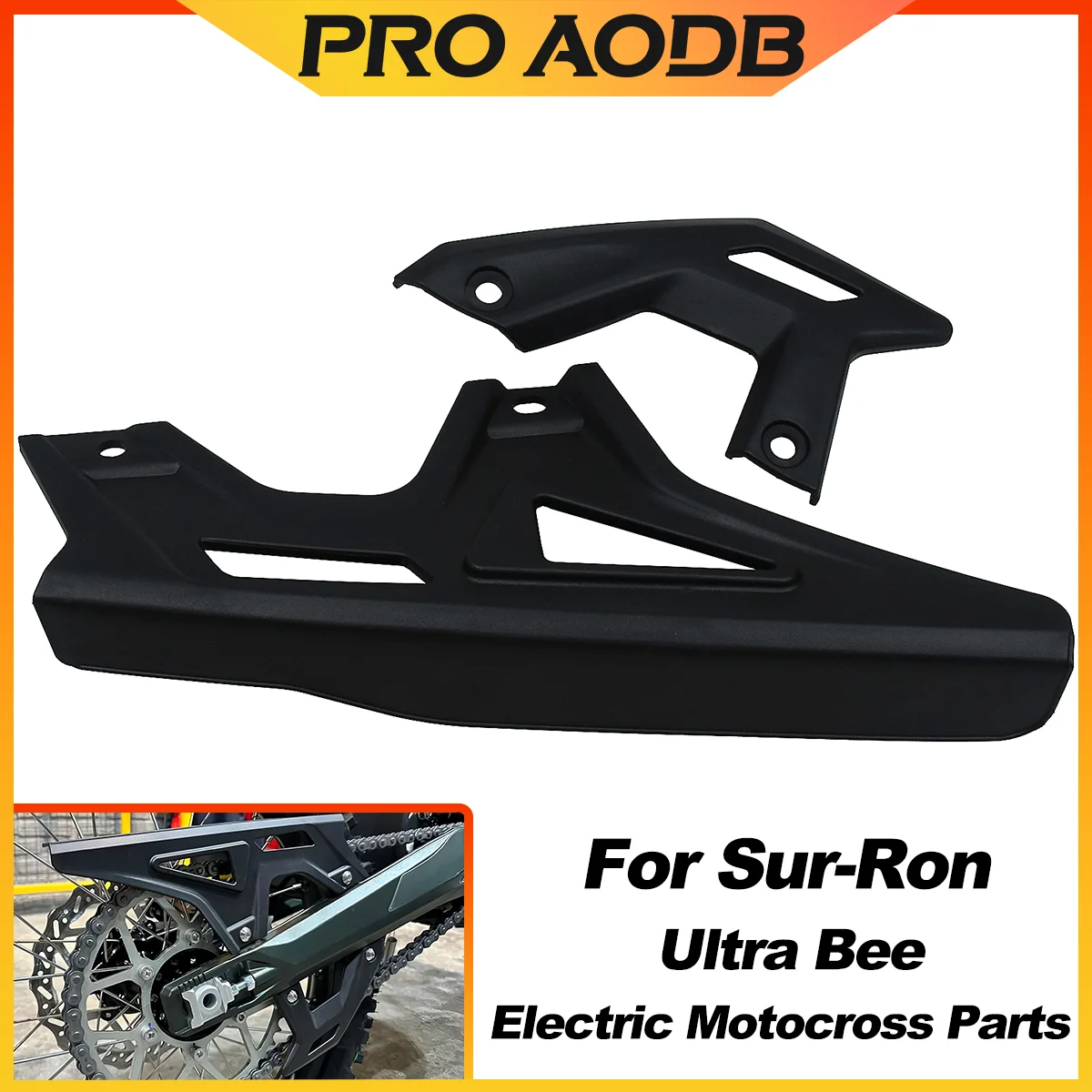 For SURRON Ultra Bee Motorcycle Sprocket Chain Cover Guard Upper Lower For Sur Ron UltraBee Electric Off-Road Protective Devices