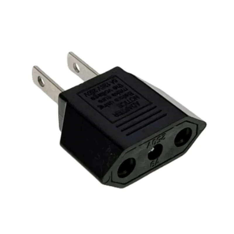 Adaptador de viagem americano para ue, 2 pinos, 4.0mm, plugue europeu ue para eua, conversor de adaptador de energia, tomada elétrica