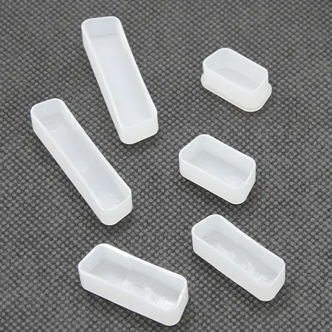 White Plastic Computer Connector Protective Case For VGA DB9 DB15 DB25 Serial Port Parallel Port Connector Protective Cover 10Pc