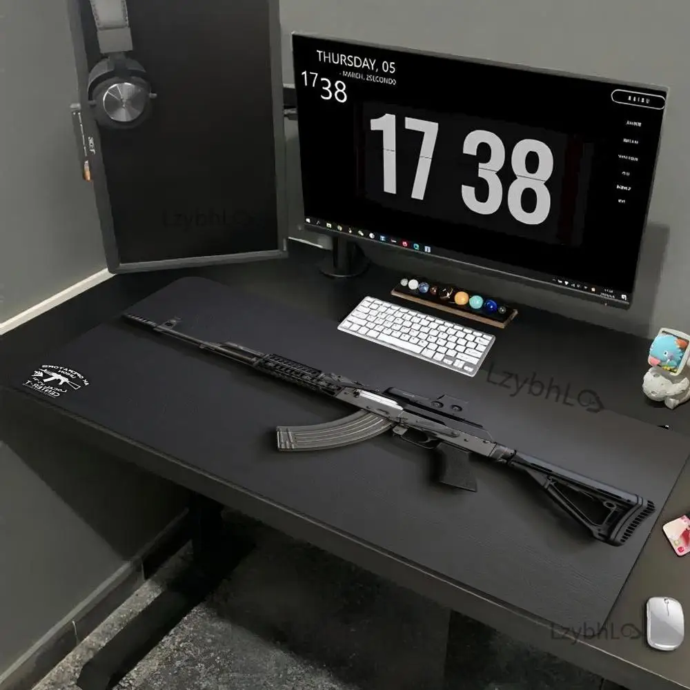 

XXL gun pattern super mousepad large high-end luxury gaming mat mouse pad new computer office keyboard rubber long table pads