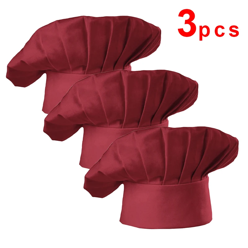 3 pezzi di altezza22 cm cappello da cuoco bianco cappello da cuoco servizio di ristorazione cucina berretto da lavoro hotel ristorante mensa panetteria panetteria berretto da cucina per la casa