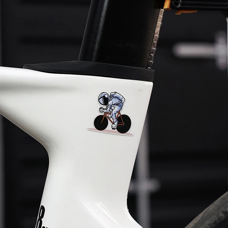 Astronauten-Fahrradaufkleber für Fahrradrahmen-Oberrohr, DIY wasserdichte Fahrradaufkleber, MTB-Rennradrahmen-Aufkleber – Detail 8