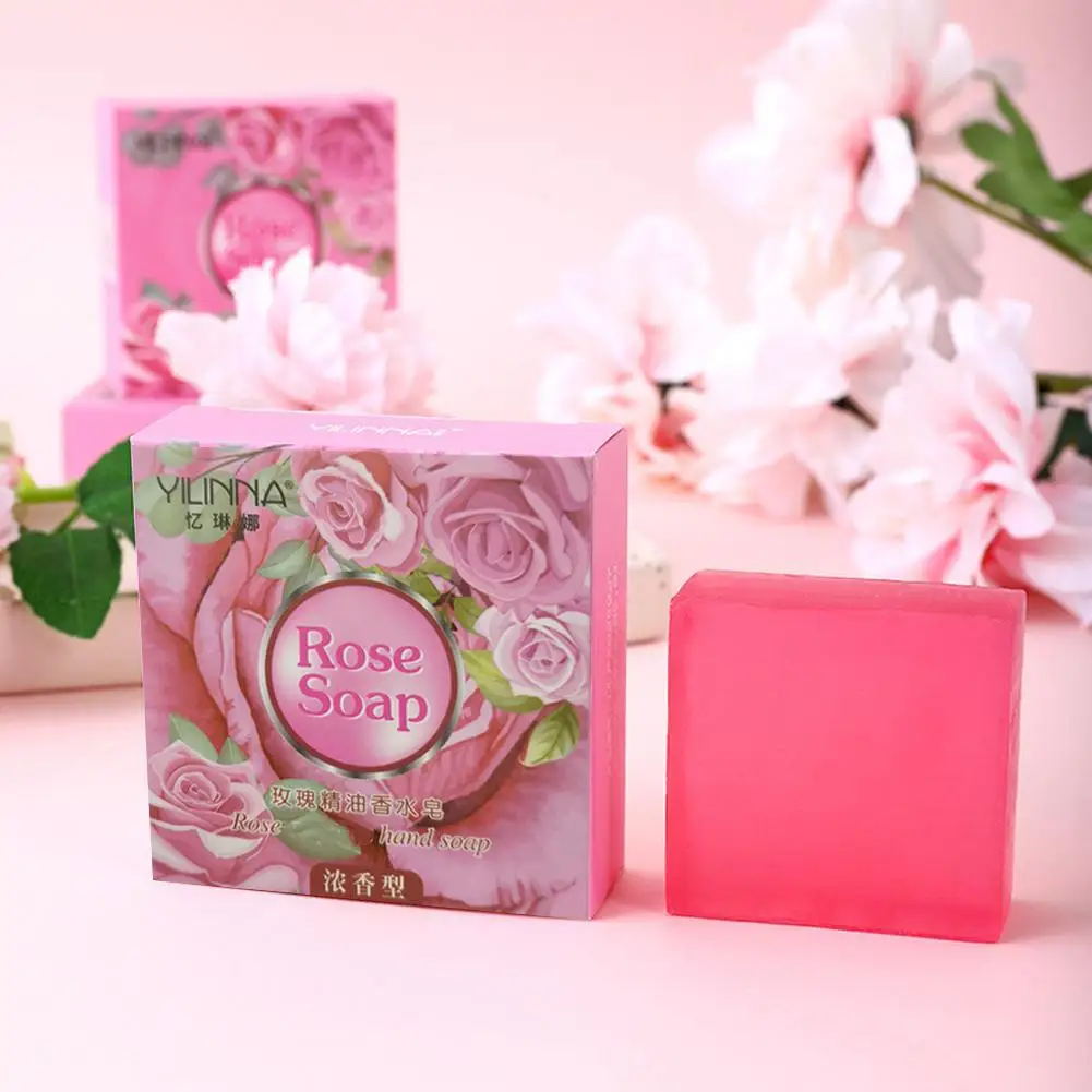 Rose Essential Oil Soap Pure Handmade Natural Women Nourishing Hand Fragrance Cleansing Soap 1/2/3/4/5/10pcs(Buy 6 Get 4 Free)