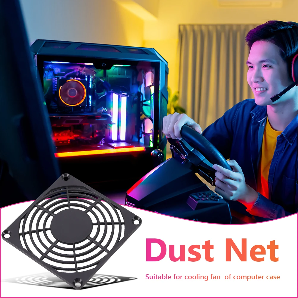 80/120mm Plastic PC Case Fan Grills Dust Filter Replacement for Desktop Computer PC Case Fan Dust Filter Screen Pack of 5