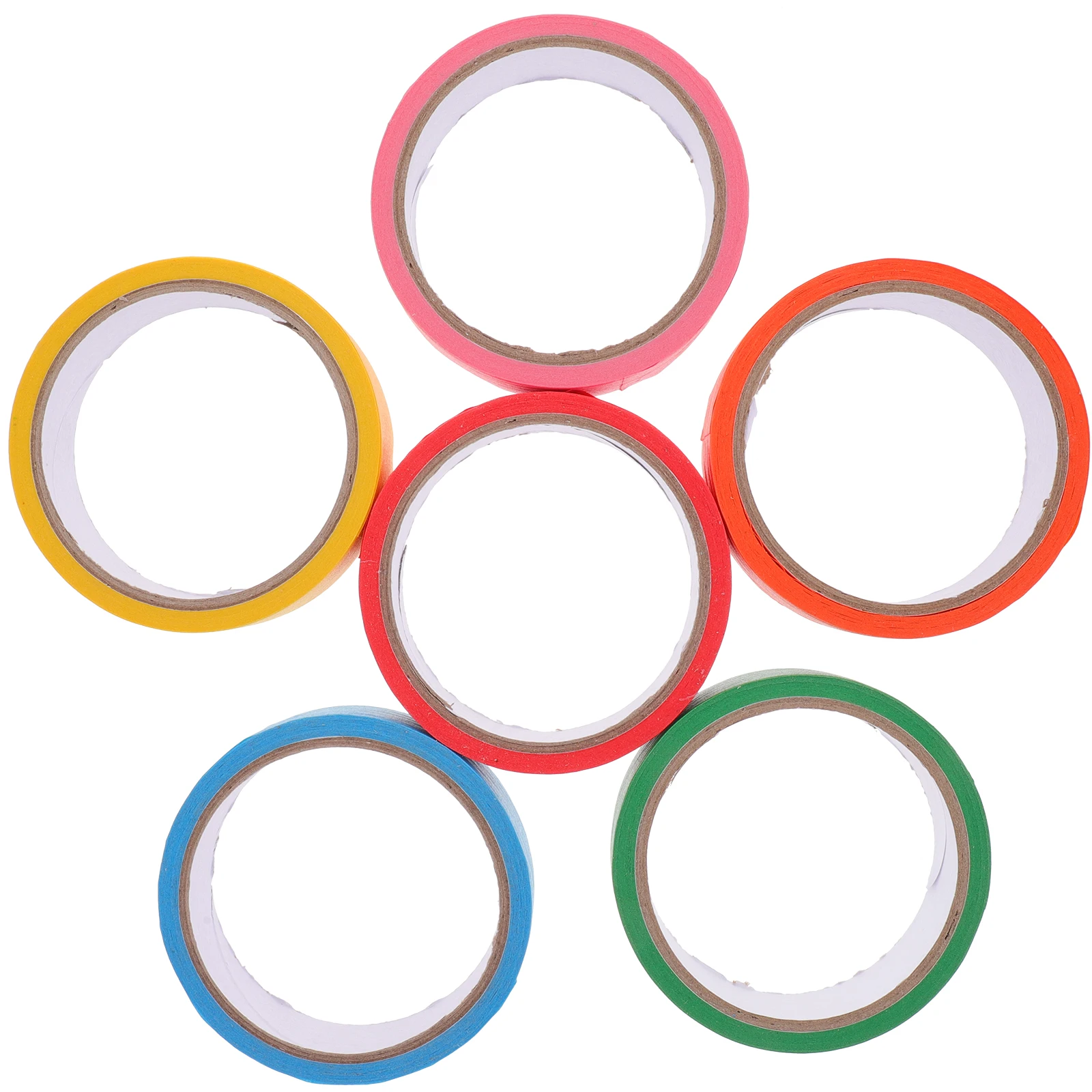 

6 Rolls Car Colorful Decorative Paper Tape Child Scrapbooking Craft Thick Colored
