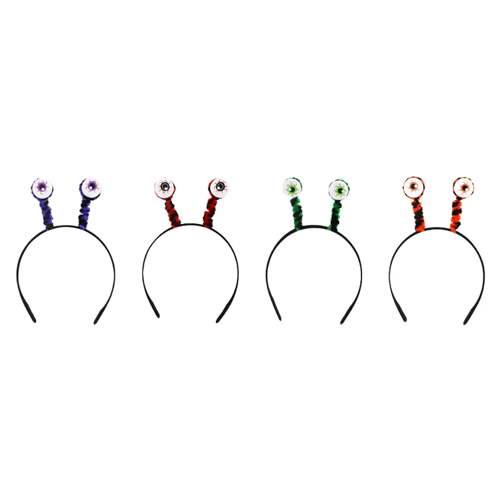

4 Pcs Halloween Headbands Eyeball Design Plastic Party Headdress Horror Costume Hair Hoops Cosplay Decorative Supplies