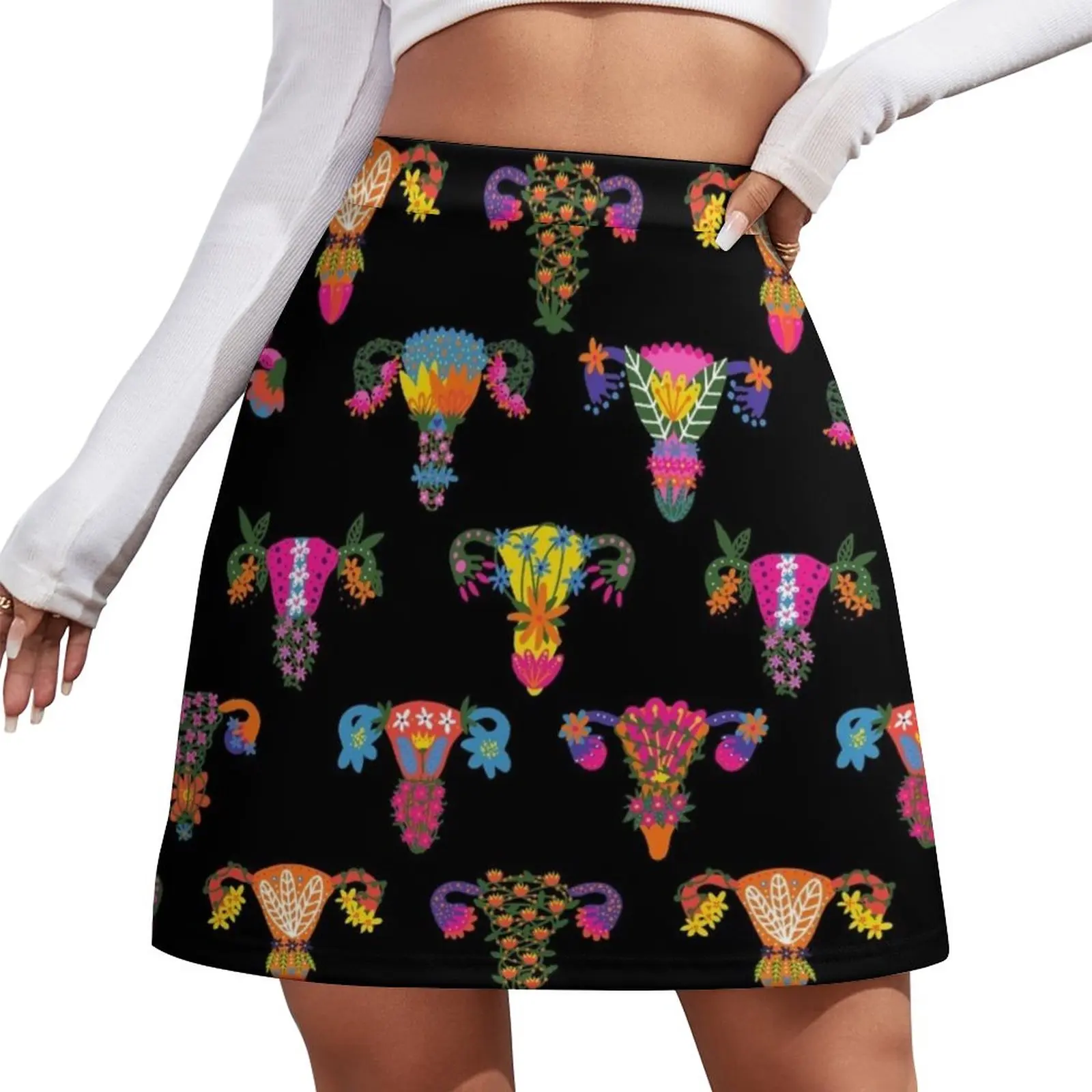 Uterus and ovaries Pattern Galore Mini Skirt women's summer dress 2023 korean skirt