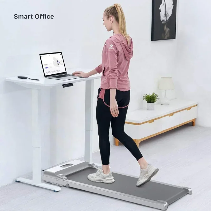 Home Office Stores Away Easily ,Smart Folding Treadmill with Adaptive Speed Technology Foldable Walking Pad Under Desk Treadmill