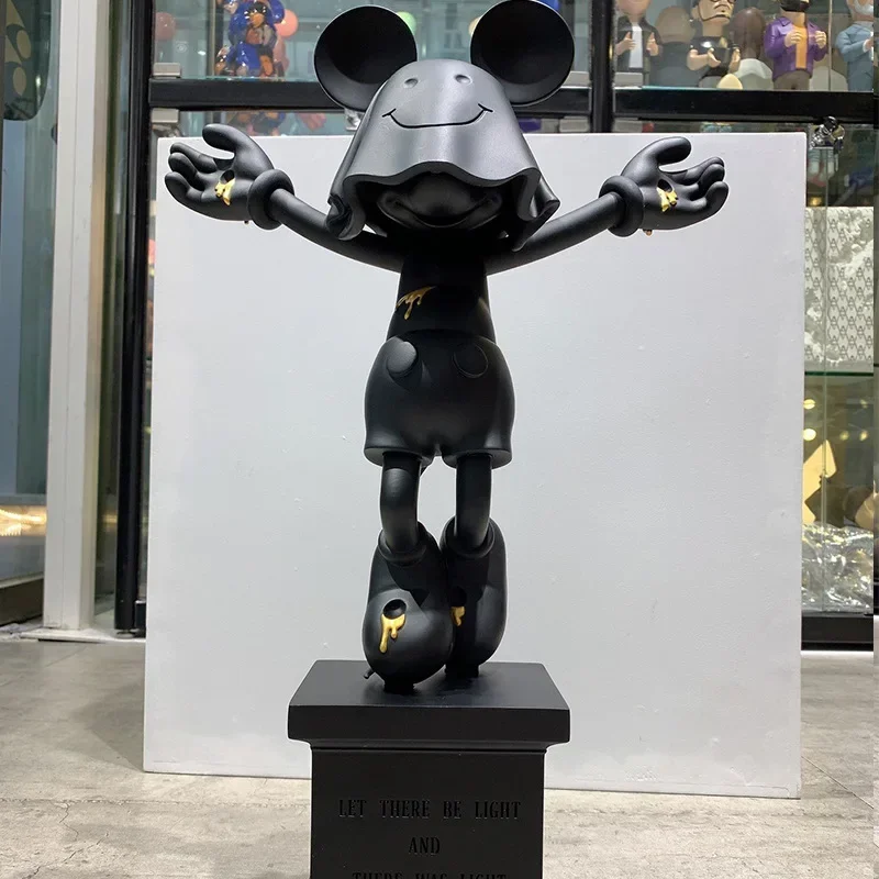 45cm disney mickey myš anime cifra společně označený ježíš vestoje sochu masked kříž modelka domácí dekorace narozeniny přítomnost