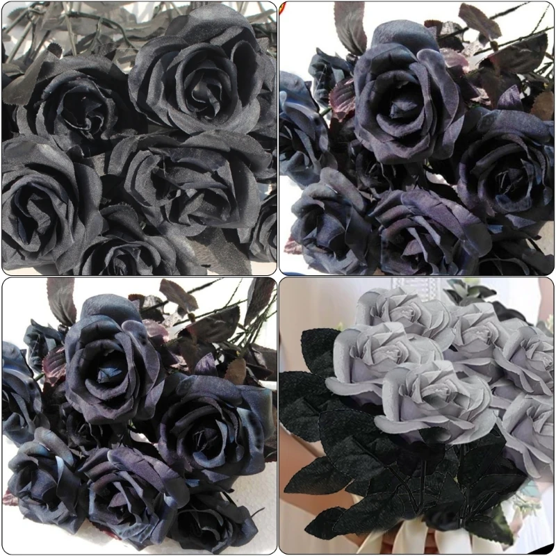 人工バラの花束,結婚式の装飾のための現実的なシミュレーション,キッチンと庭の装飾,12個