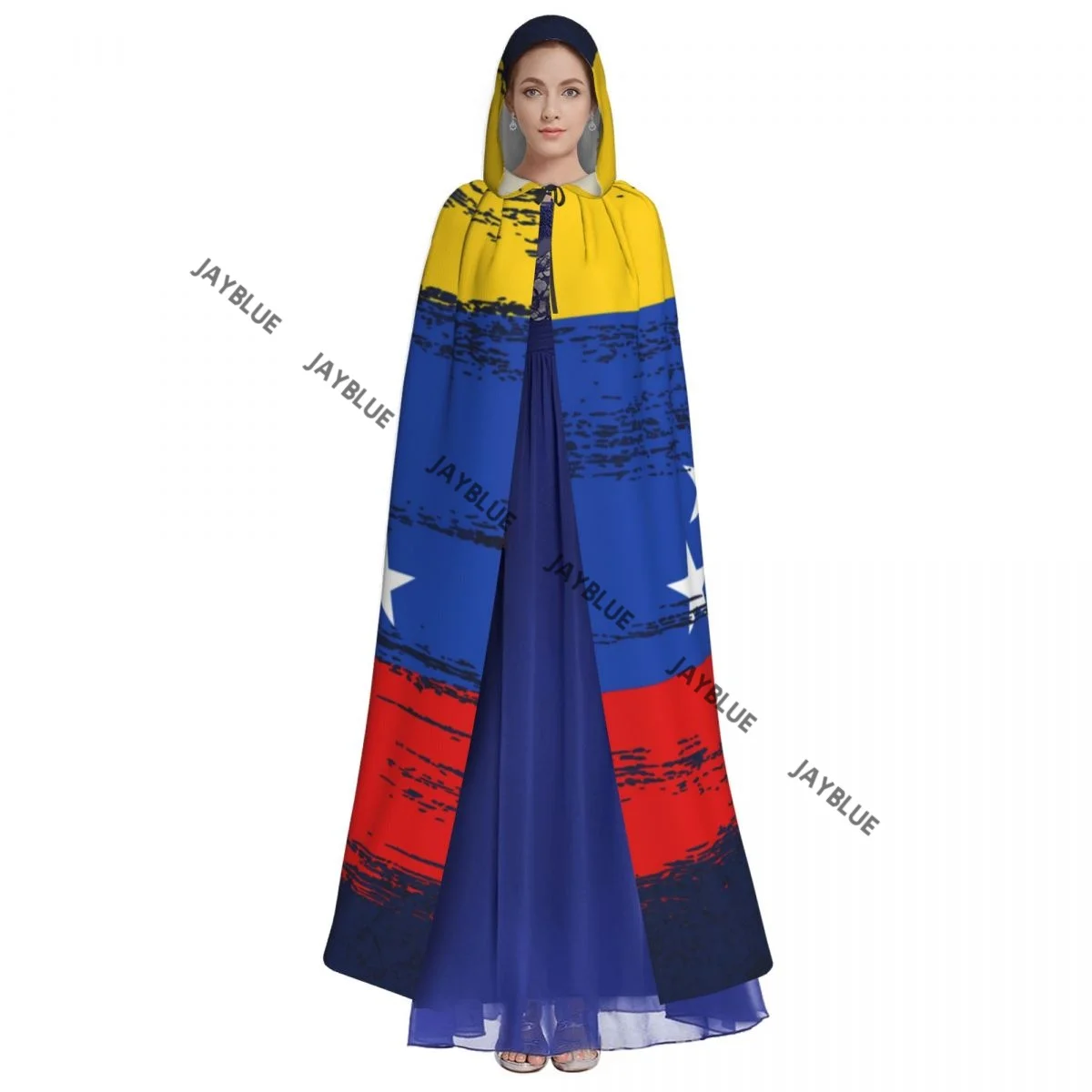 Hooded Cloak Unisex Cloak with Hood Venezuela Grunge Flag Cloak Vampire Witch Cape Cosplay Costume