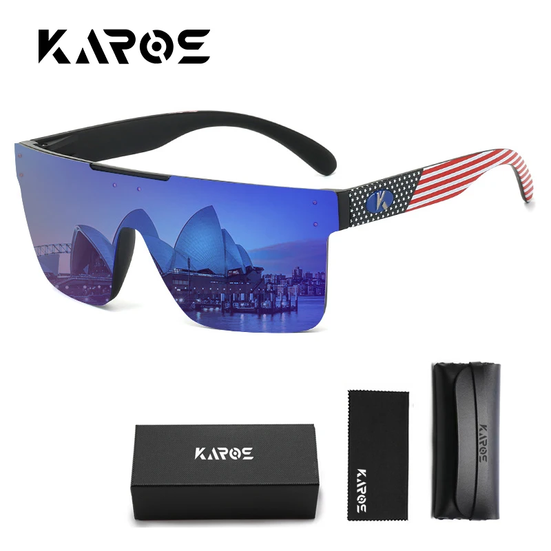 KAROS Lightweight PC Frame Non-Polarized UV400 Sports Sunglasses Hiking Cycling Eyewear with Full Package YZ2035