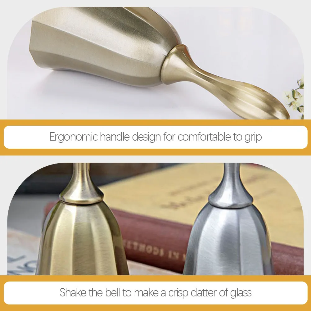 Dinner Call Bell Zinc Alloy Rust Proof Clear Sound Restaurant Bar Hotel Service Bell Manual Vintage Christmas Bells