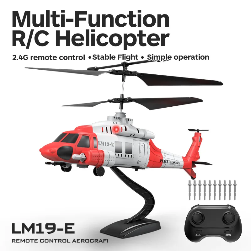 LM19-E Black Hawk 3.5-Way Helicopter With Projectile Fixed Altitude 3-Speed High And Low-Speed Children'S Rc Toy Christmas Gift