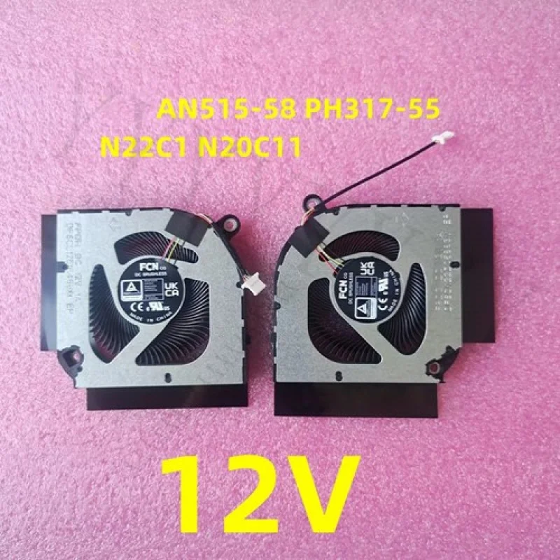

Y+New For ACER Nitro 5 AN515-58 PH315-55 PH317-55 PH317-56 CPU GPU Fan DC12V 1A