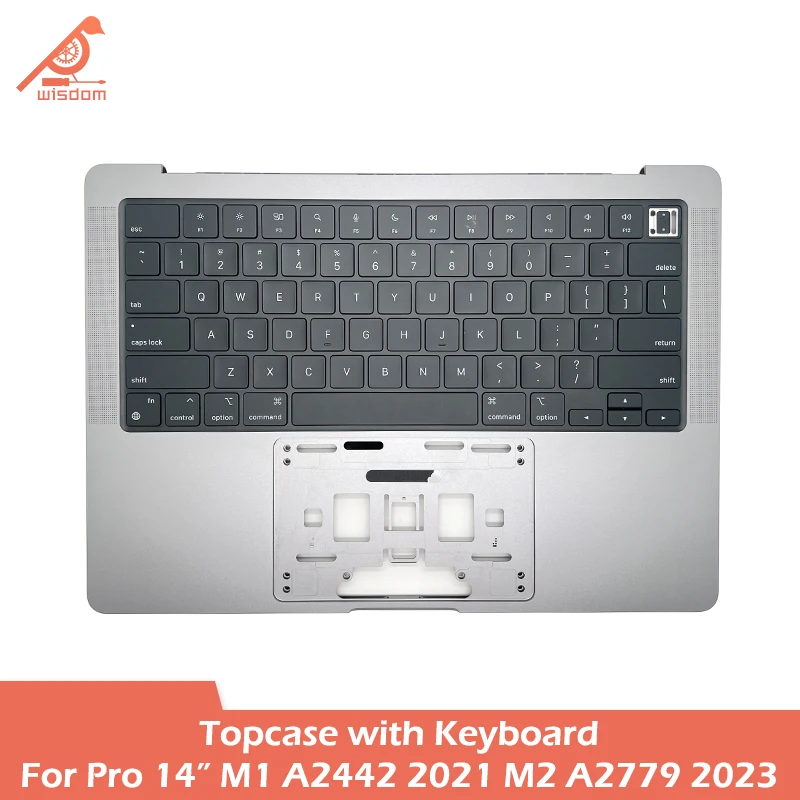 Laptop Grey Silver Topcase Keyboard For Macbook Pro Retina 14