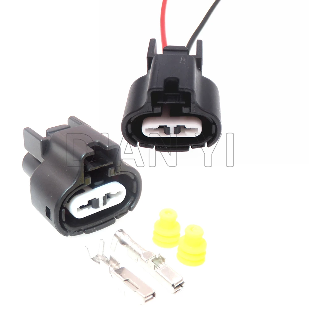 1 Set 2 Way Starter Car Intake Air Temperature Sensor Wiring Socket Auto Sealed Connector 90980-11163 7283-1224-30 7283-1224-10