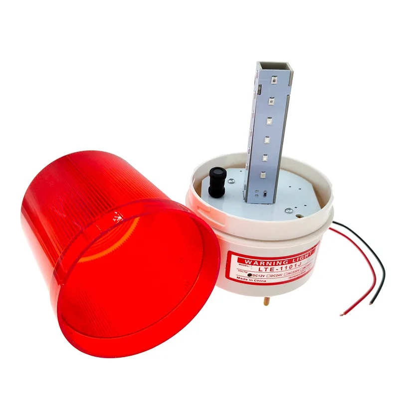 12V/24V LED Strobe sinyal uyarı Buzzer işık uyarı lambası ses gösterge ışığı yanıp sönen güvenlik Alarm 220V LTE-1101J