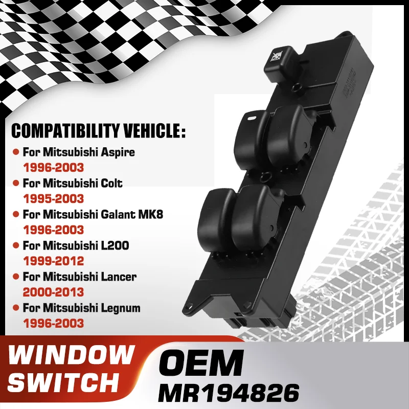 

Electrical Power Window Control Switch For Mitsubishi Aspire Mitsubishi Colt Mitsubishi Galant Mitsubishi L200 Mitsubishi Lancer