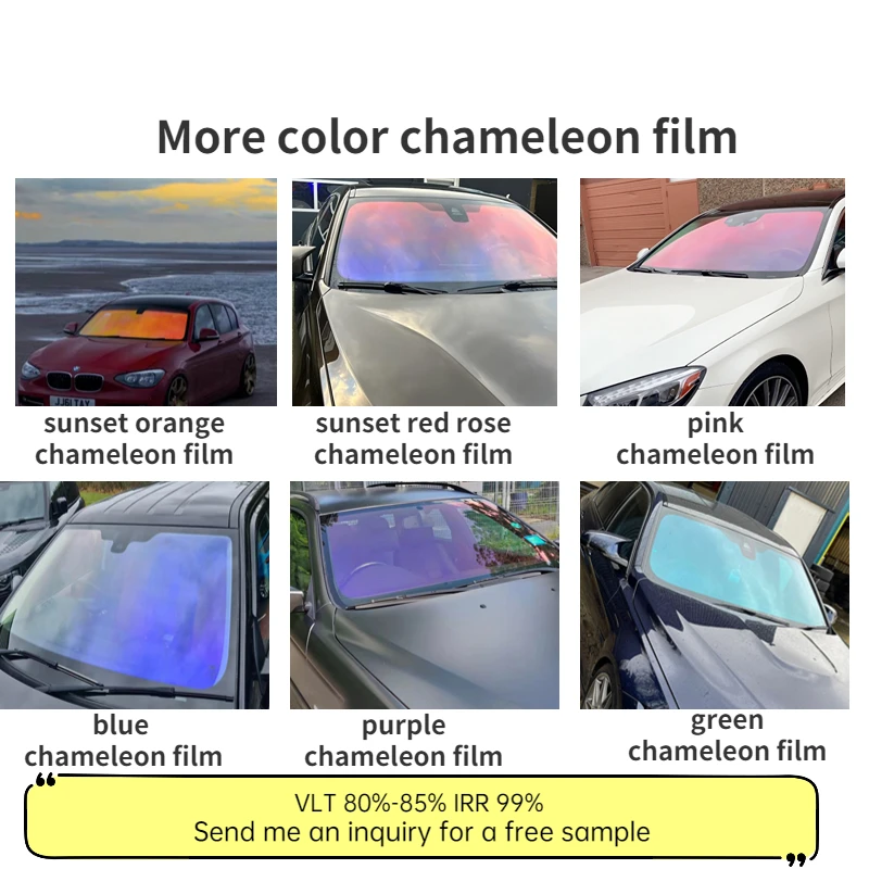 KSB Pellicola per tinta camaleonte blu 80% 85% VLT Pellicola per vetri camaleonte per auto Tinta per vetri con rifiuto UV Tinta per parabrezza camaleonte viola