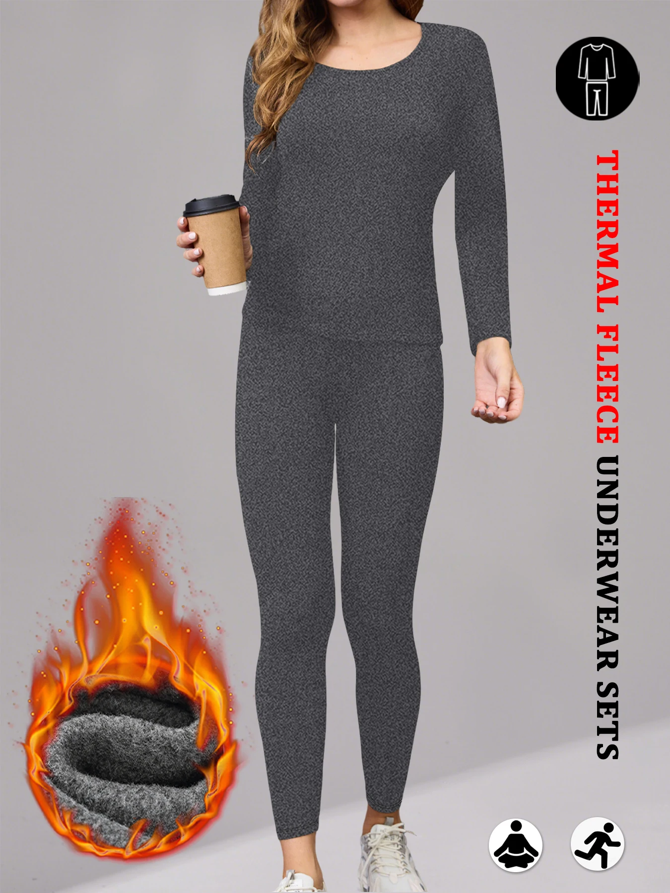 

Женские супермягкие комплекты термофлисового нижнего белья, комплекты термобелья с верхней и нижней подкладкой, одежда для дома, зимние пижамные комплекты