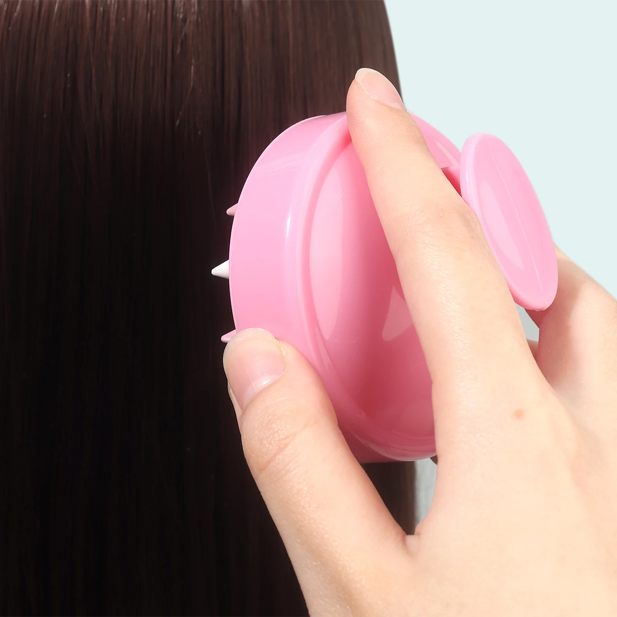 1 قطعة فرشاة شامبو سيليكون مشط تدليك فروة الرأس تنظيف فروة الرأس تدليك الجسم فرشاة حمام أدوات صالون الشعر الخاصة للشعر المستعار الحقيقي #5