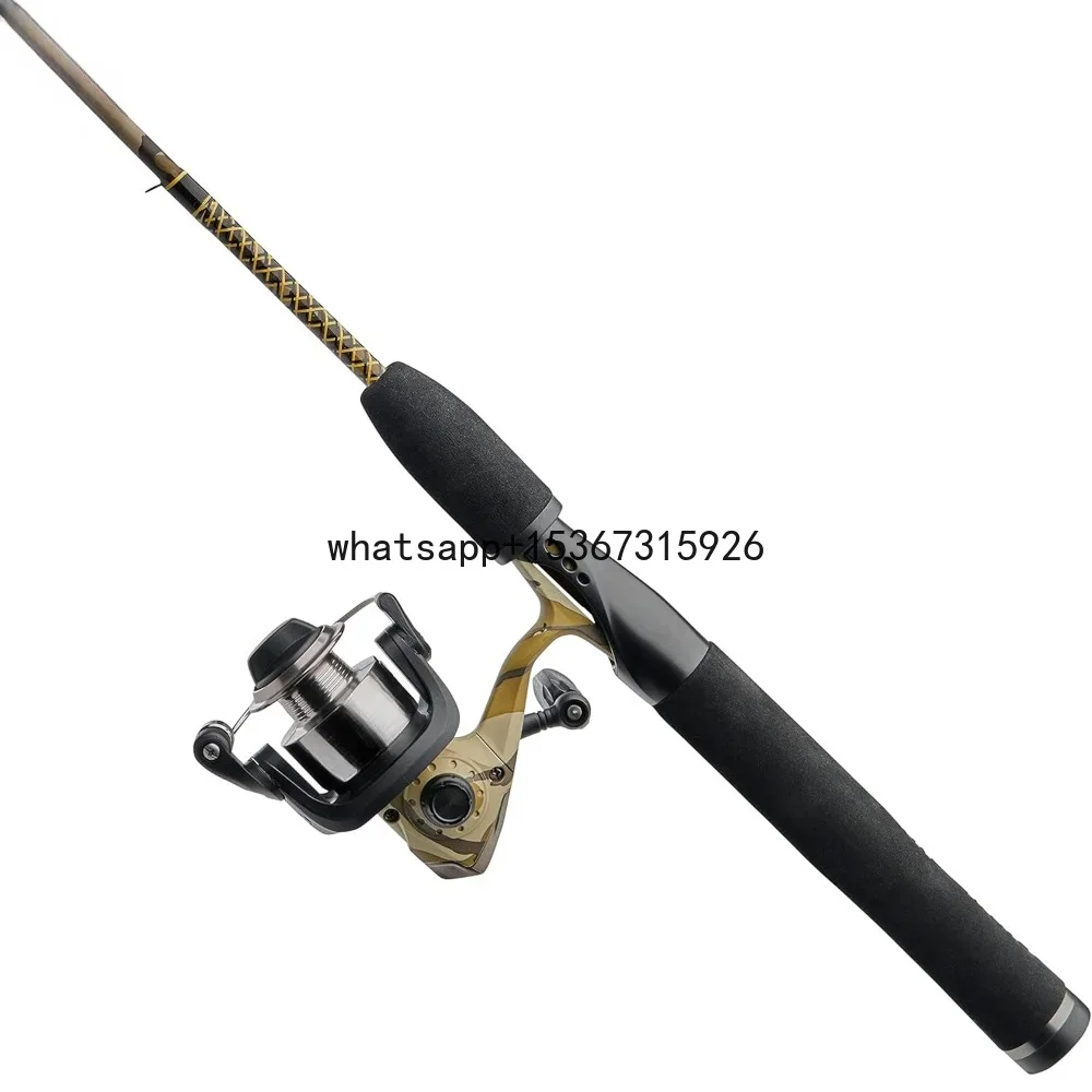 5’ Spinning Fishing Rod and Reel Spinning Combo, Ugly Tech Construction with Clear Tip Design, 5’ 2-Piece Rod Fishing Equipment