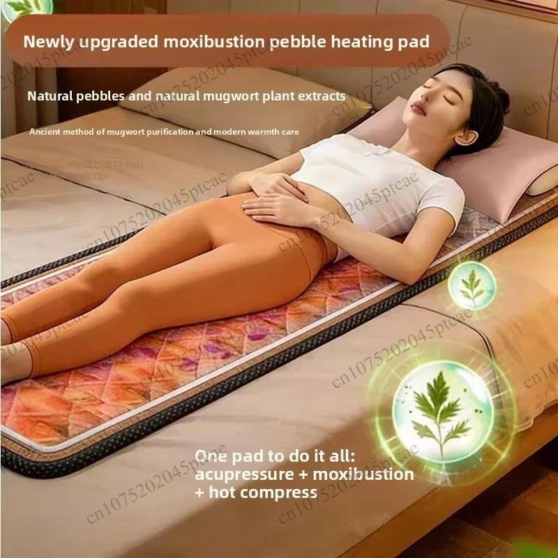 Step Finger Pressure Board, Stone Floor Mat, Electric Heating, Natural Pebble Foot Massage Pad